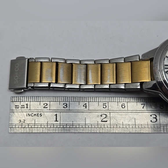 Womens SO & CO New York Madison Date Watch 5052B Mineral Crystal New Battery - Picture 8 of 10